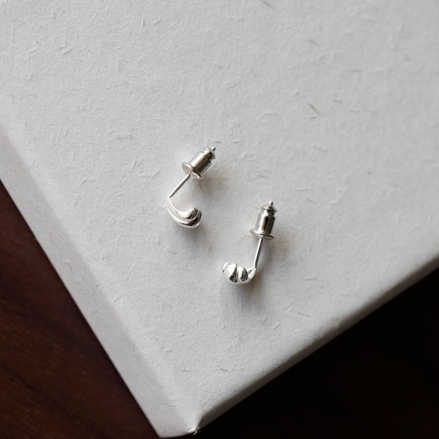 Stud Sterling Earring 925 Shell Silver FashionChic