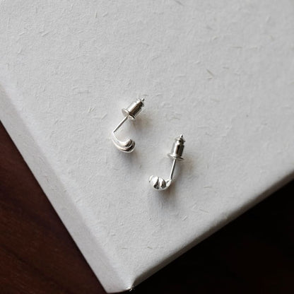 Stud Sterling Earring 925 Shell Silver FashionChic