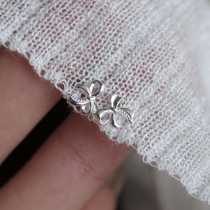 Sterling Bowknot Stud Silver 925 Earring FashionChic