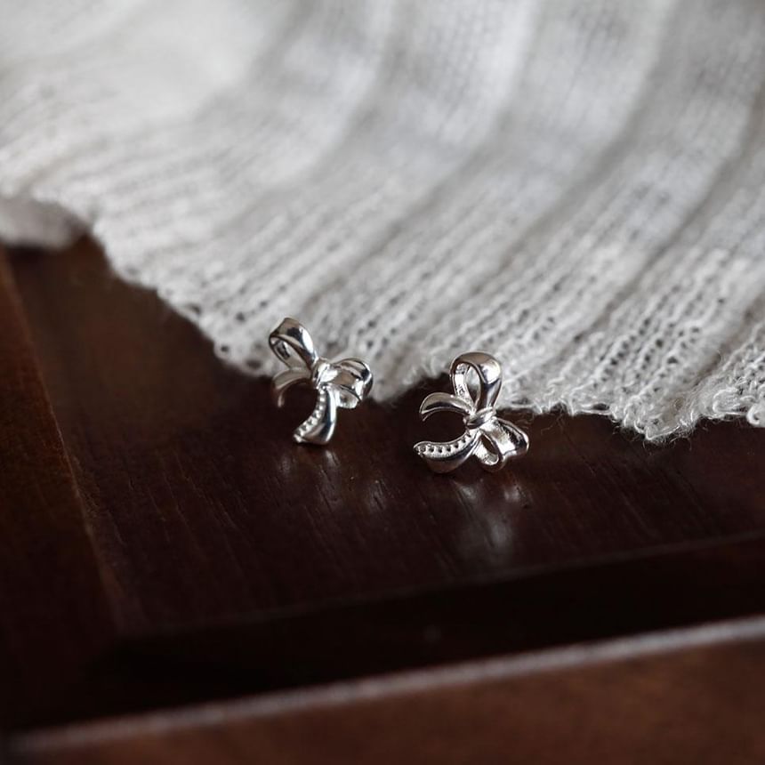 Sterling Bowknot Stud Silver 925 Earring FashionChic