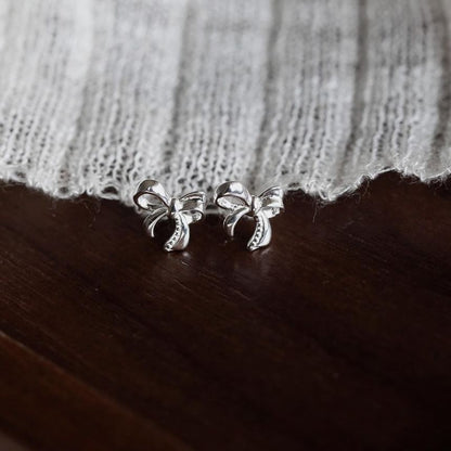 Sterling Bowknot Stud Silver 925 Earring FashionChic