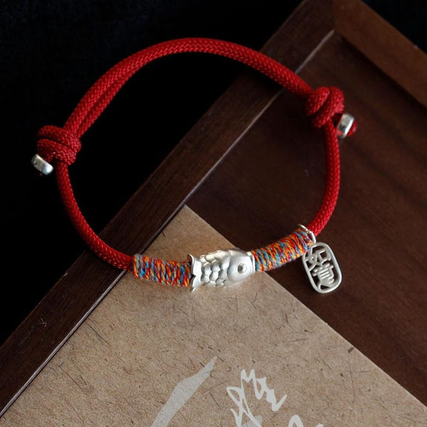 925 Fish Silver String Bracelet Sterling FashionChic