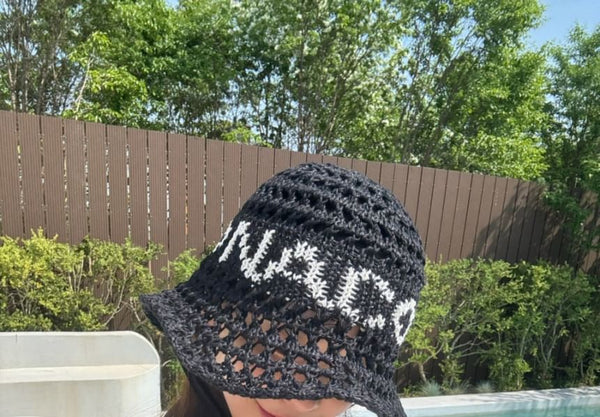 Lettering Bucket Hat Crochet FashionChic