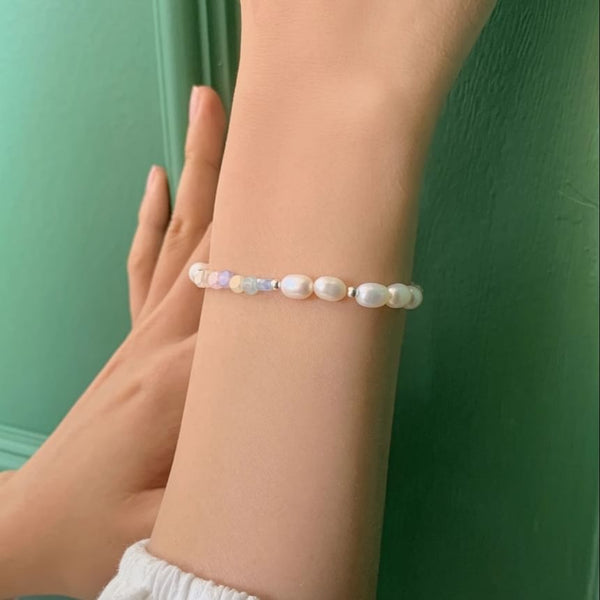 Sterling Silver Beaded Bracelet FashionChic