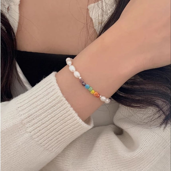 Sterling Silver Beaded Bracelet FashionChic