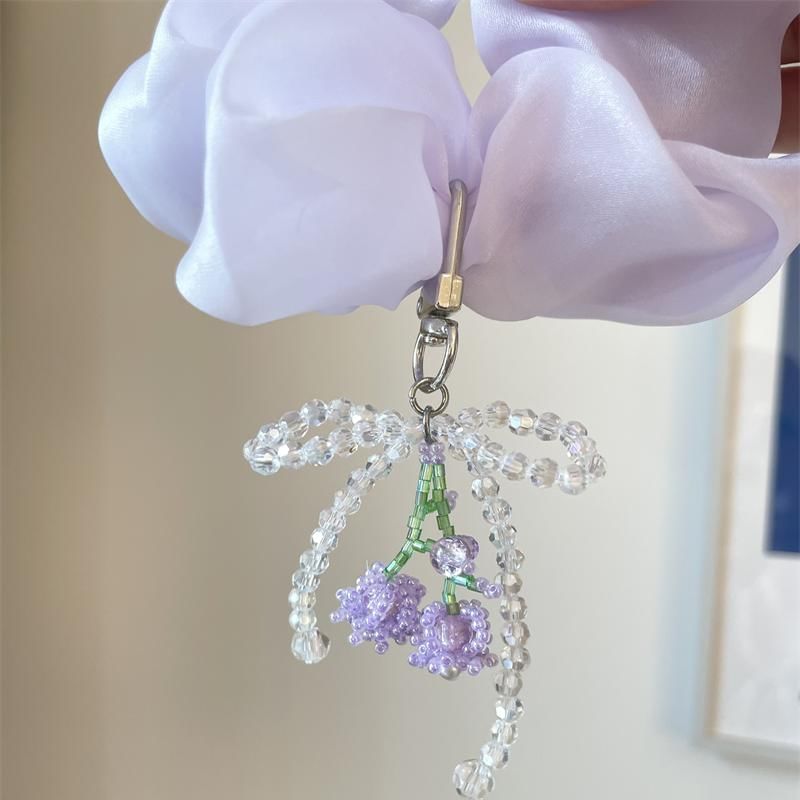 Charm Bow Beaded Phone Flower FashionChic