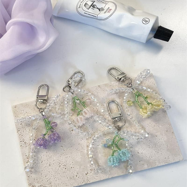 Charm Bow Beaded Phone Flower FashionChic