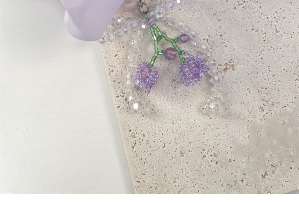 Charm Bow Beaded Phone Flower FashionChic