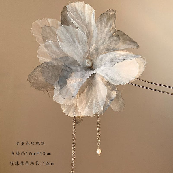 Pin Flower Mesh Hair FashionChic