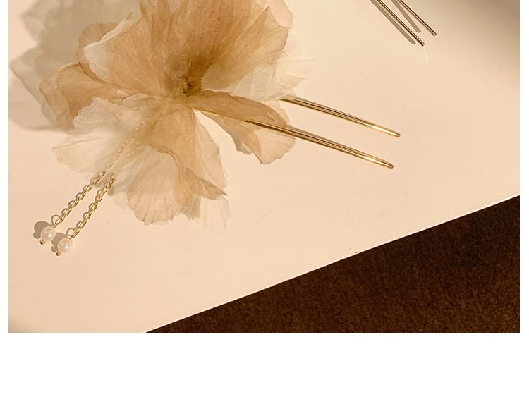 Pin Flower Mesh Hair FashionChic