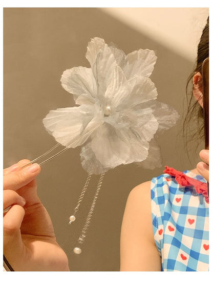 Pin Flower Mesh Hair FashionChic