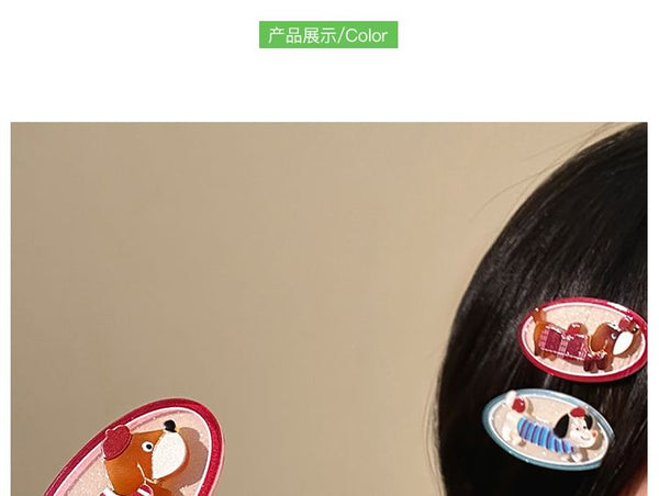 Acrylic Dog Clip Hair Cartoon FashionChic