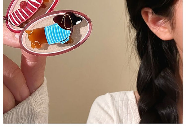 Acrylic Dog Clip Hair Cartoon FashionChic
