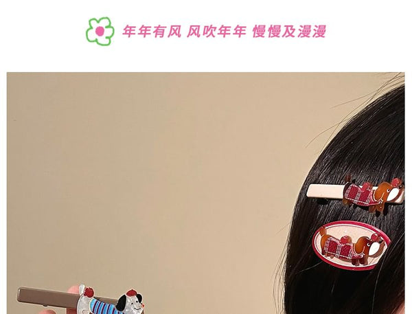 Acrylic Dog Clip Hair Cartoon FashionChic