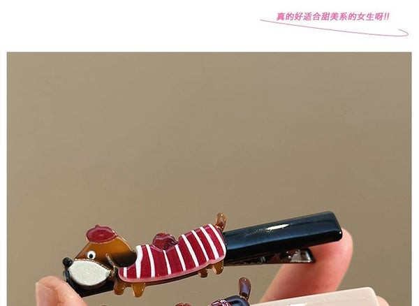 Acrylic Dog Clip Hair Cartoon FashionChic