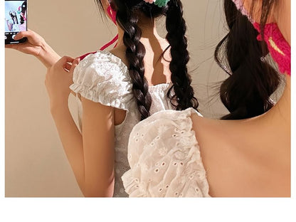 Head Triangle Knit Scarf Floral FashionChic
