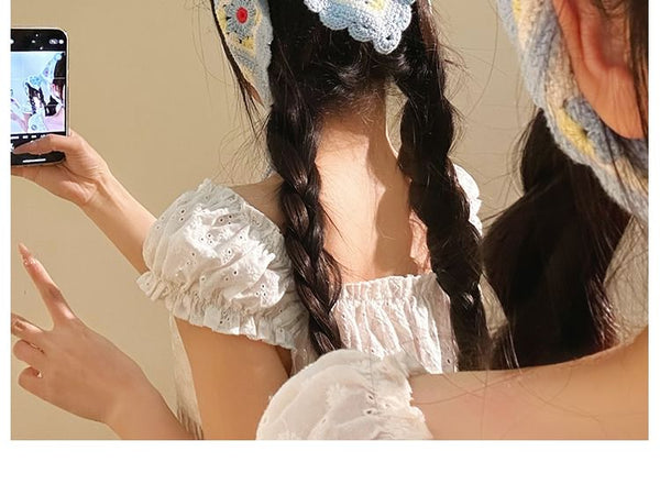 Head Knit Scarf Plaid Floral Triangle FashionChic