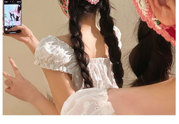 Head Scarf Triangle Plaid Floral Knit FashionChic