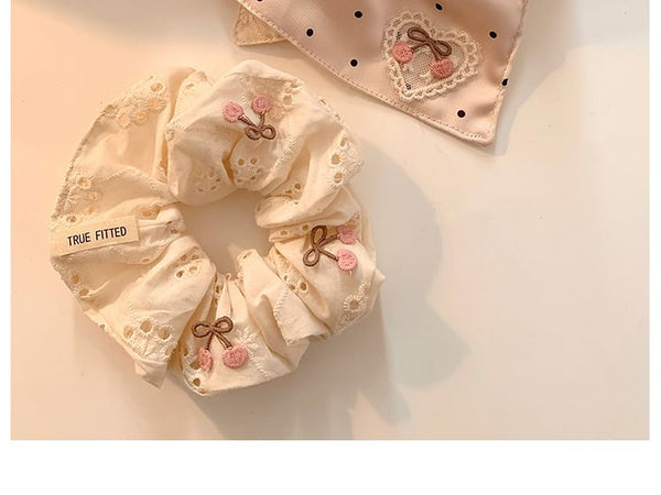 Dot Polka / Applique Designs) (Various Scrunchie Cherry FashionChic