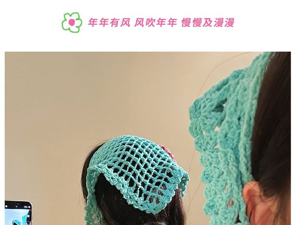 Triangle Floral Scarf Head FashionChic