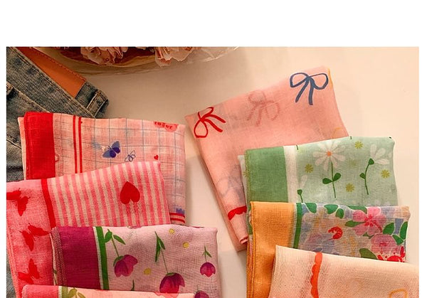 Linen Designs) Head Cotton Scarf Print (Various FashionChic