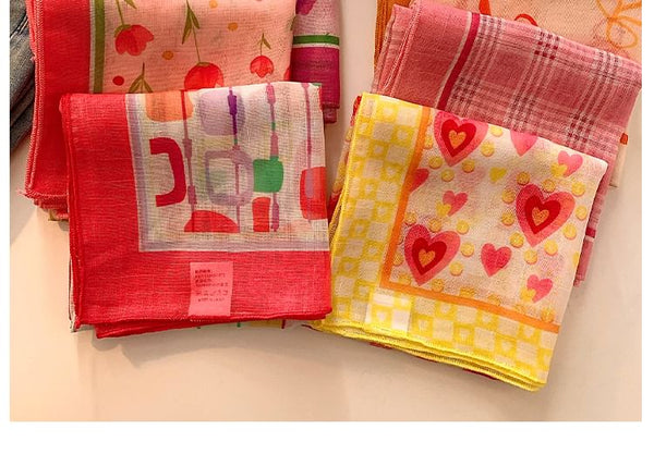 Linen Designs) Head Cotton Scarf Print (Various FashionChic