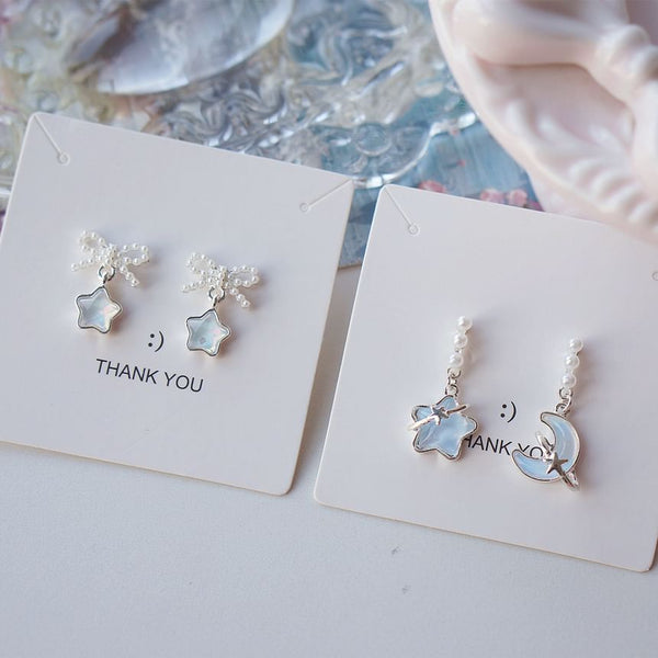 Star Faux Dangle Earring Pearl FashionChic