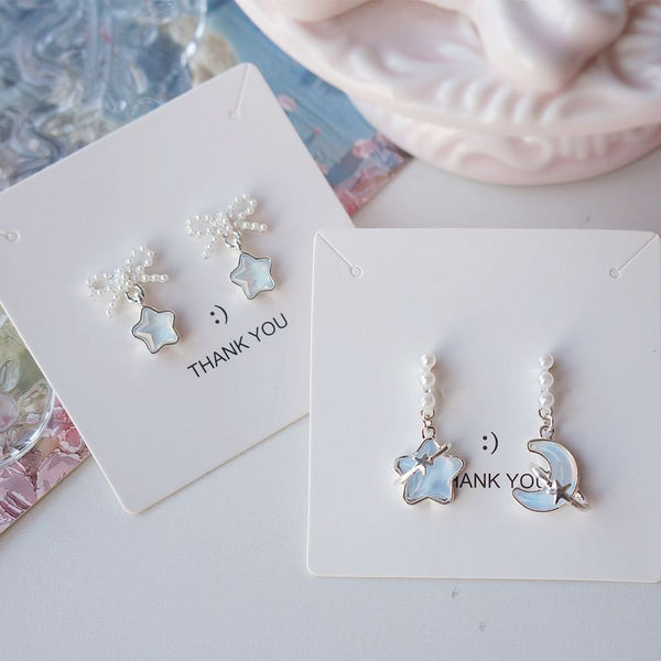 Star Faux Dangle Earring Pearl FashionChic