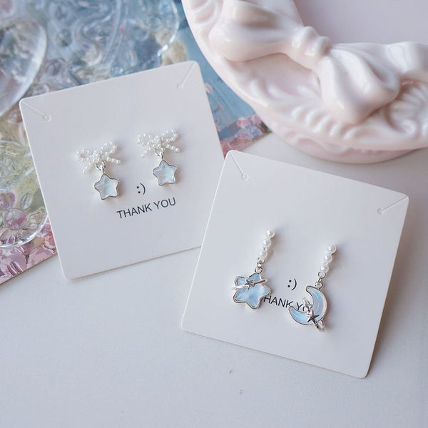 Star Faux Dangle Earring Pearl FashionChic