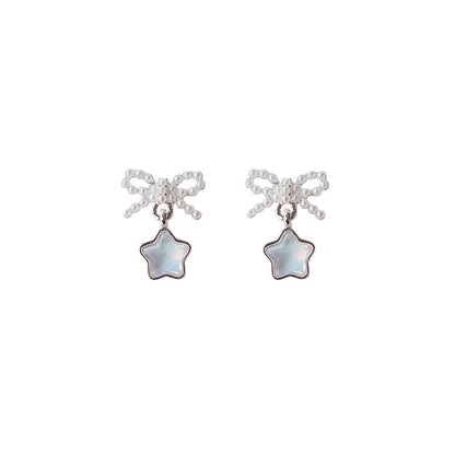 Star Faux Dangle Earring Pearl FashionChic