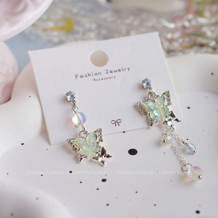 Dangle Butterfly Beaded On Clip / Earring FashionChic