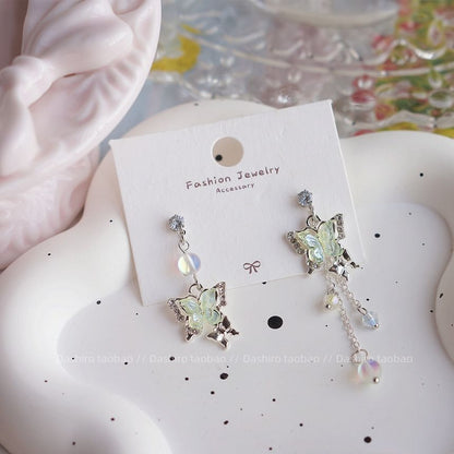 Dangle Butterfly Beaded On Clip / Earring FashionChic