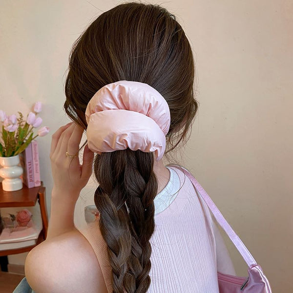 Plain Puffed Scrunchie FashionChic