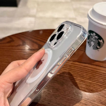 MagSafe) Phone with (Compatible Transparent Case Magnetic FashionChic