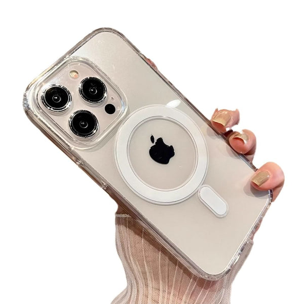 MagSafe) Phone with (Compatible Transparent Case Magnetic FashionChic