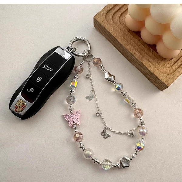 Crystal Strap Pearl Butterfly Phone Faux FashionChic