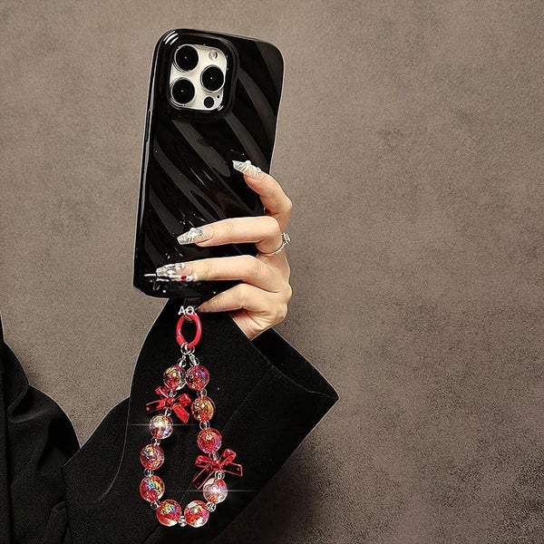 Faux Phone Bow Crystal Strap FashionChic