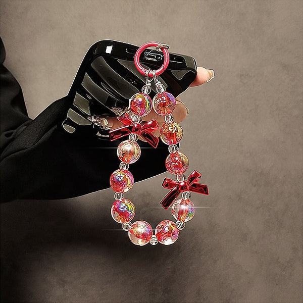 Faux Phone Bow Crystal Strap FashionChic