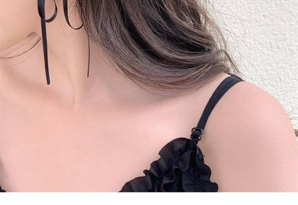 Earring Stud Ribbon Flower FashionChic