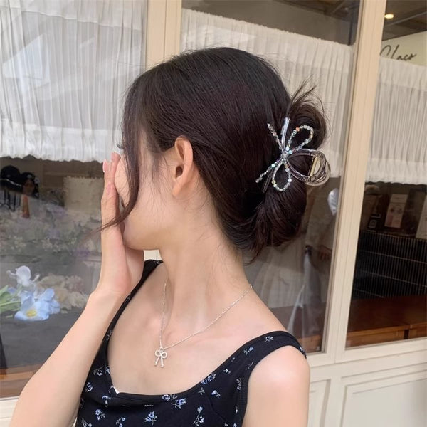 Claw Bow Beaded Hair Acrylic FashionChic