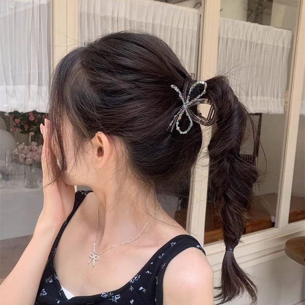 Claw Bow Beaded Hair Acrylic FashionChic