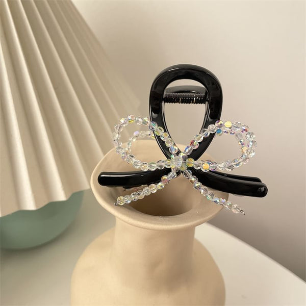 Claw Bow Beaded Hair Acrylic FashionChic