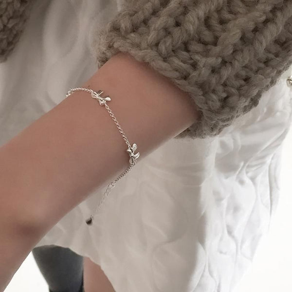 Silver / Sterling String 925 Bracelet Bow FashionChic