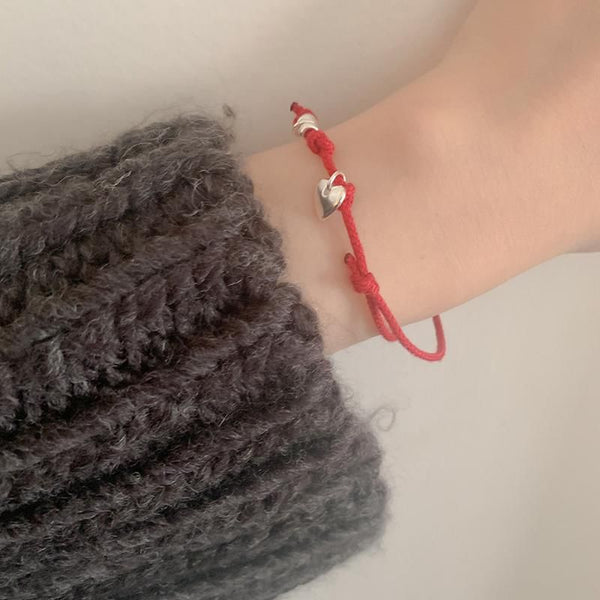 Silver / Sterling String 925 Bracelet Bow FashionChic