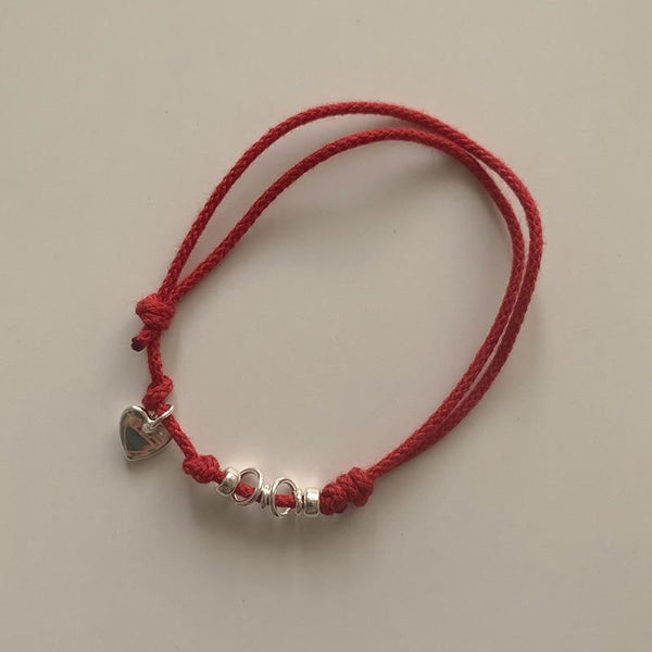 Silver / Sterling String 925 Bracelet Bow FashionChic