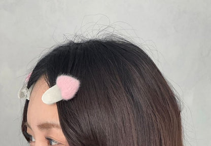 Set Fluffy Heart Clip Hair FashionChic