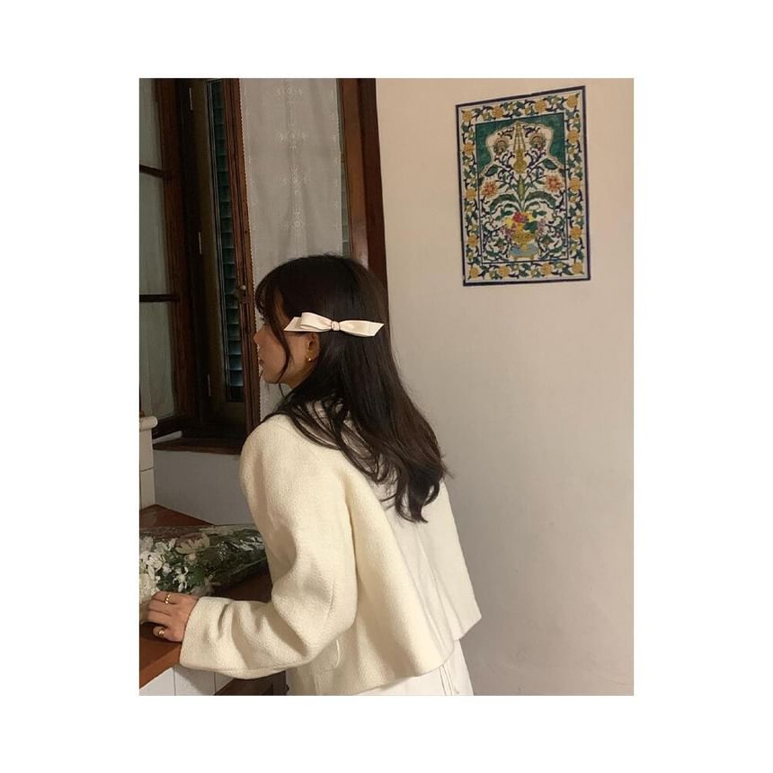 / Trim Set Hair Clip Bow Contrast FashionChic