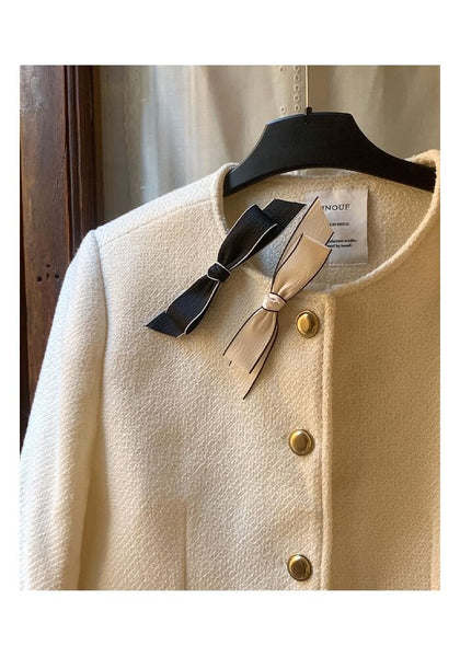 / Trim Set Hair Clip Bow Contrast FashionChic