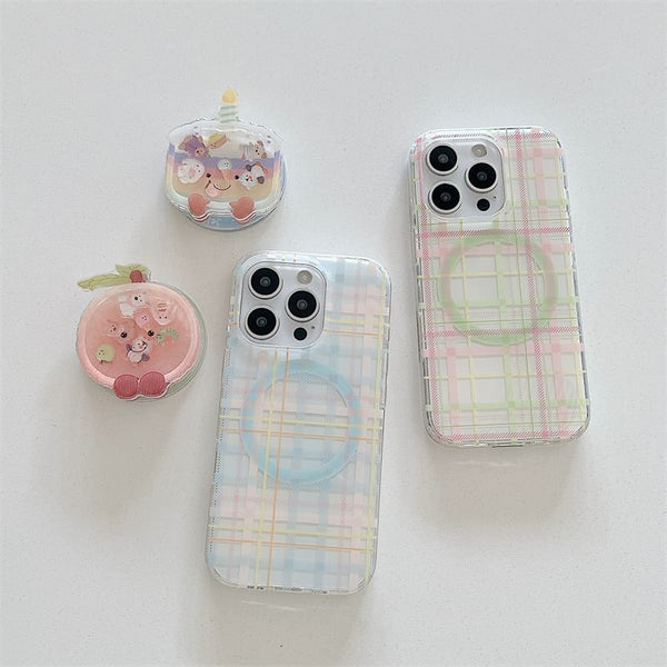 Magnetic (Compatible with Case Phone MagSafe) Plaid FashionChic
