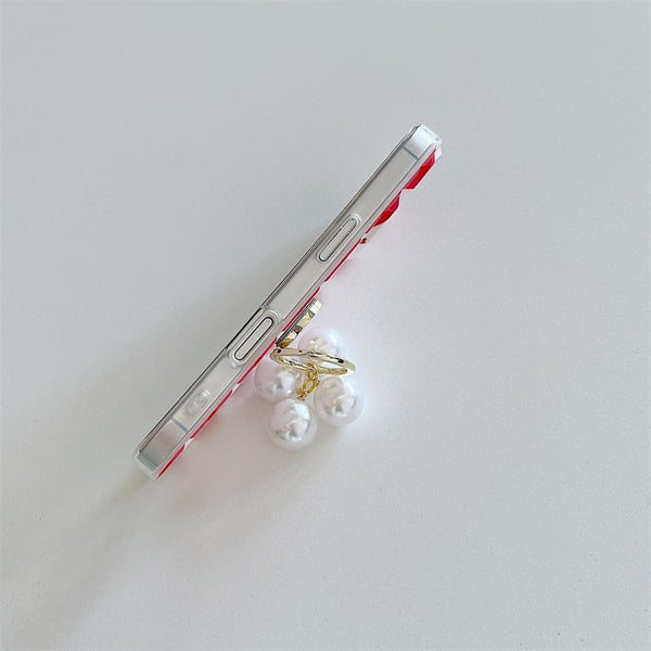 Ring / Finger Set Pearl Phone Case Faux Heart FashionChic